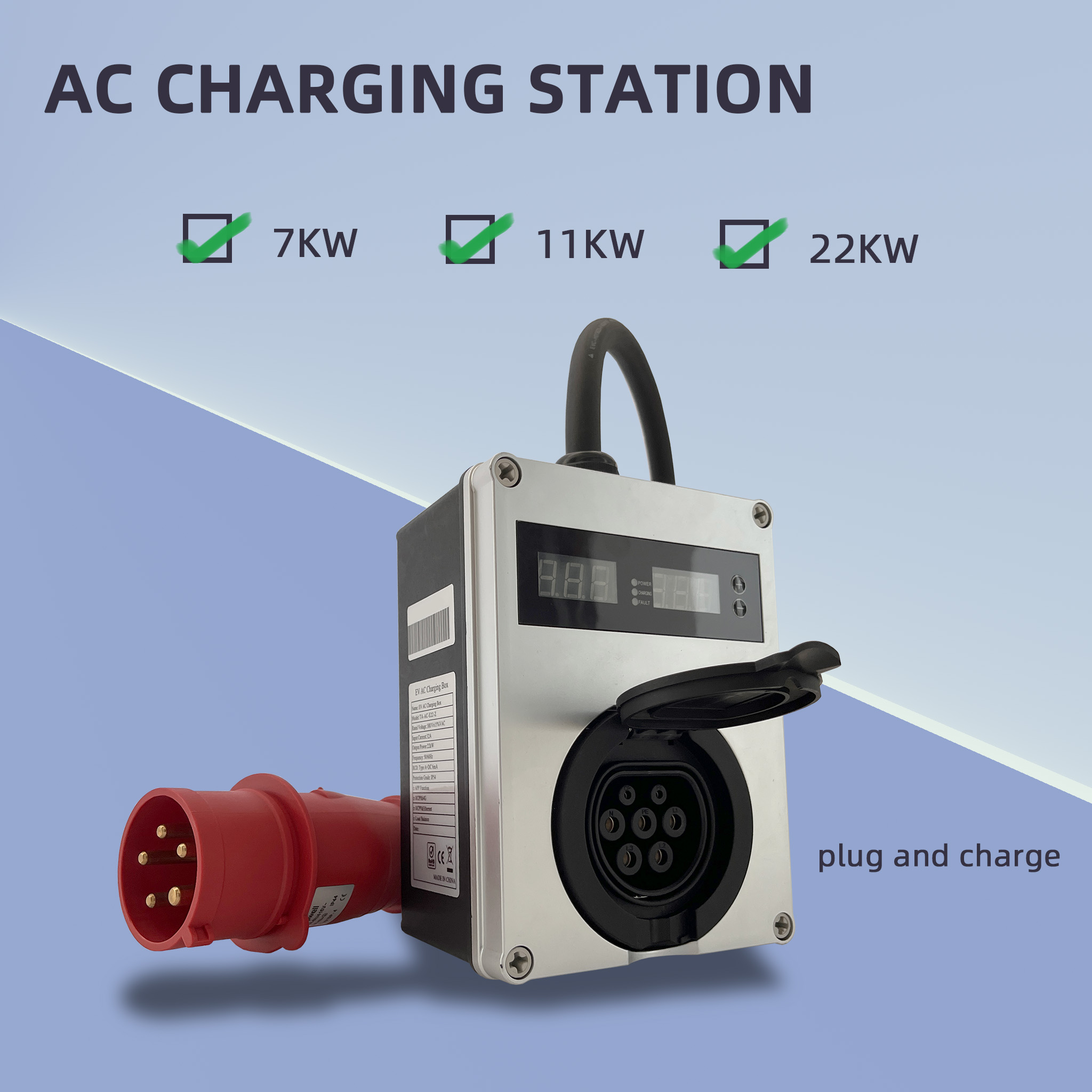 Nowa przenośna ładowarka AC Ta – Type 2 Portable Ev Charger 11Kw Cee recenzja i cena